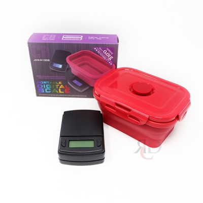 DIGITAL SCALE JDS-M100S 0.01G 350ML SILICONE BOWL PINK CRS33 1CT